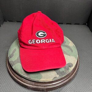 University Of Georgia Bulldogs Red Adjustable Hat Embroidered Logo By Legacy